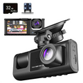 3 Camera Dash Cam for Cars Camera 1080P Recorder