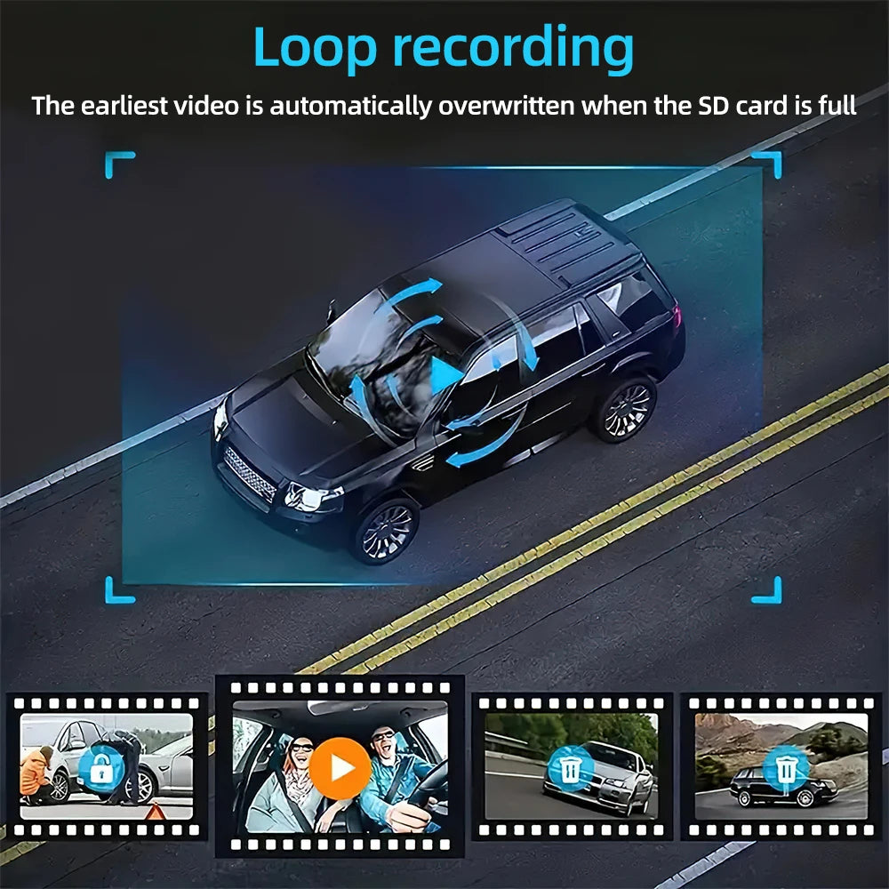 3 Camera Dash Cam for Cars Camera 1080P Recorder