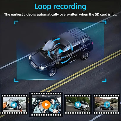 3 Camera Dash Cam for Cars Camera 1080P Recorder