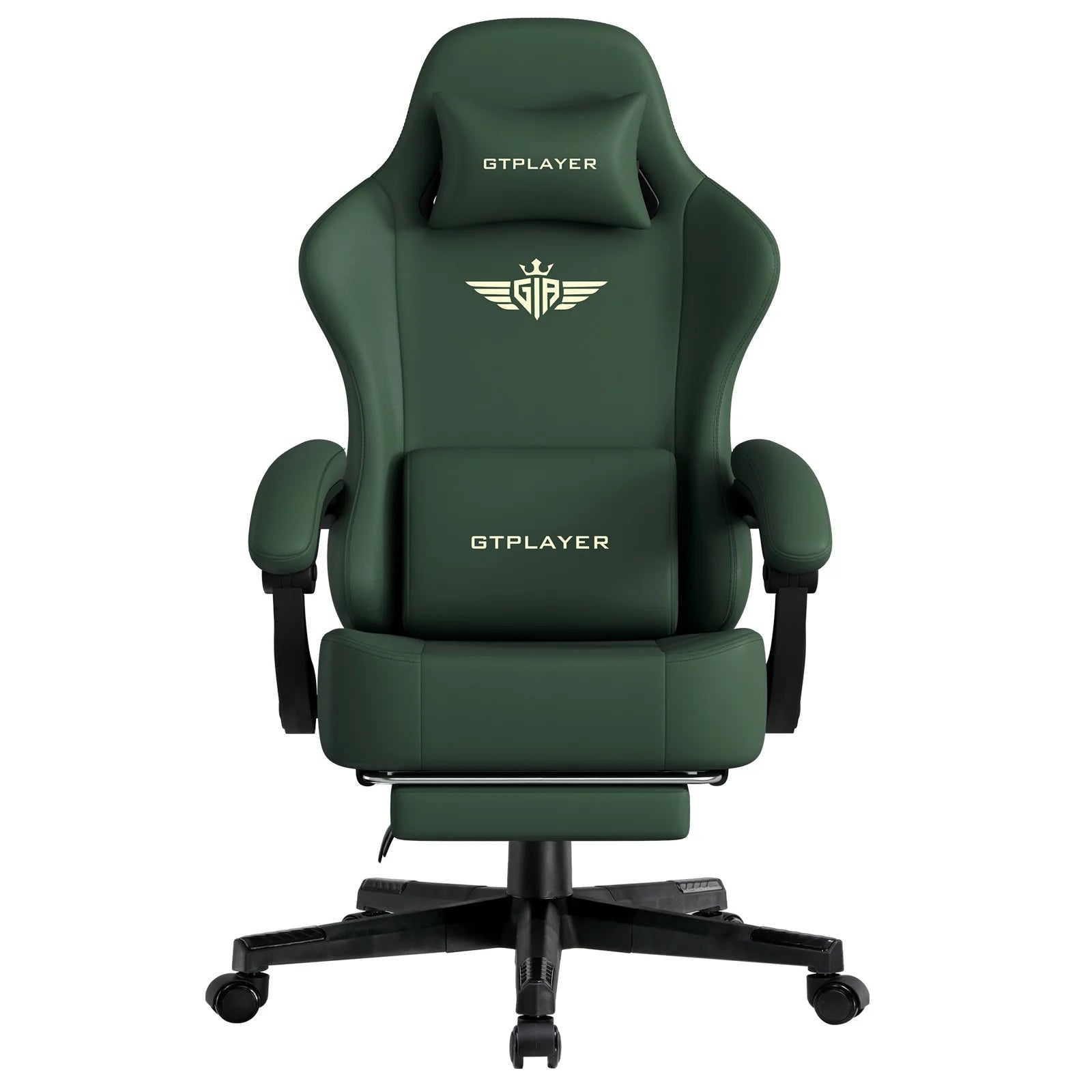 GTPLAYER Fabric Gaming Chair, Ergonomic Computer Chair with Footrest and Lumbar Support Height Adjustable Home Office Chair