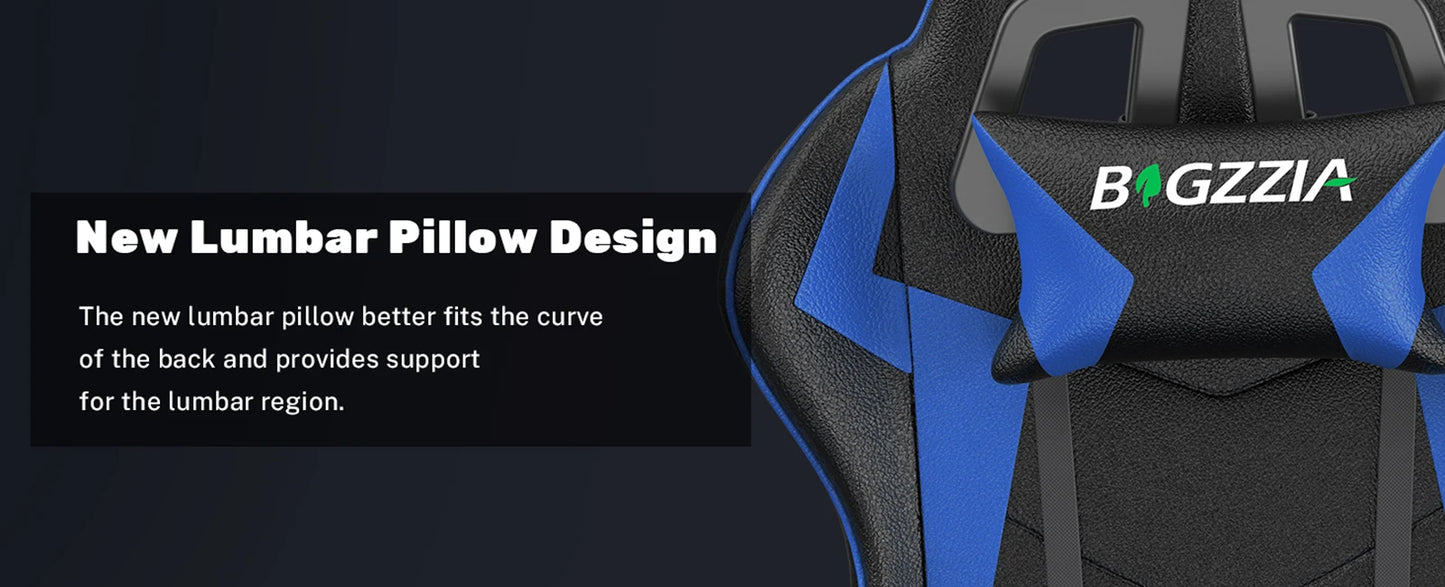 Ergonomic  Gaming Chair with Footrest Gamer Chairs Ergonomic with Lumbar Cushion Gaming Chair Height Adjustable Computer Chair