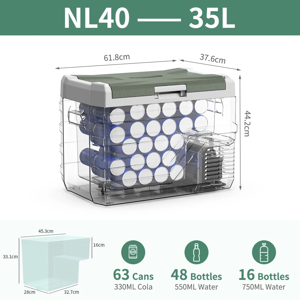 Alpicool NL 25L 35L 45L Car Refrigerator 12V Compressor Fridge Freezer