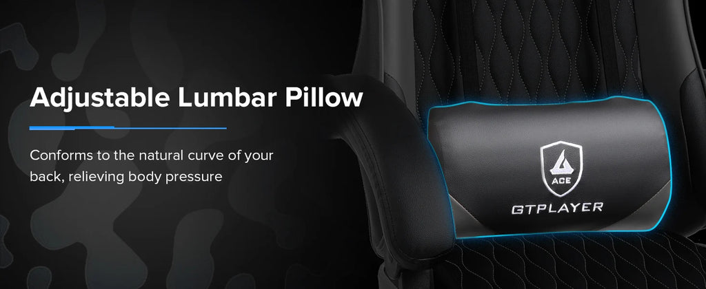 GTPLAYER Gaming Chair, Ergonomic Computer Chair with Footrest, Headrest and Lumbar Support Height Adjustable Gaming Chair 360° S