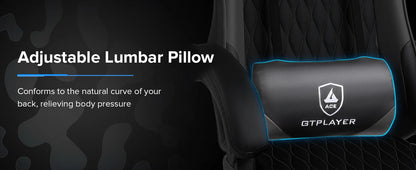 GTPLAYER Gaming Chair, Ergonomic Computer Chair with Footrest, Headrest and Lumbar Support Height Adjustable Gaming Chair 360° S