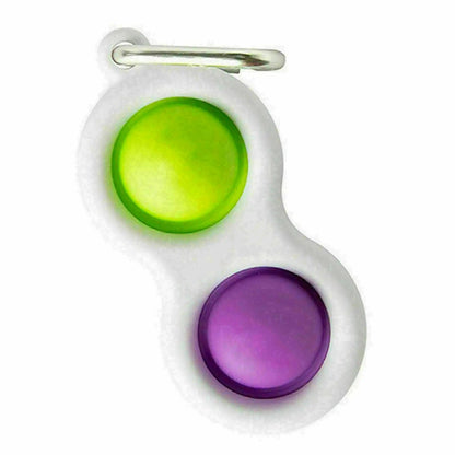 Children Kid Simple Dimple Special Needs Silent Sensory Fidget Keyring Toy Autism Classroom Adult UK
