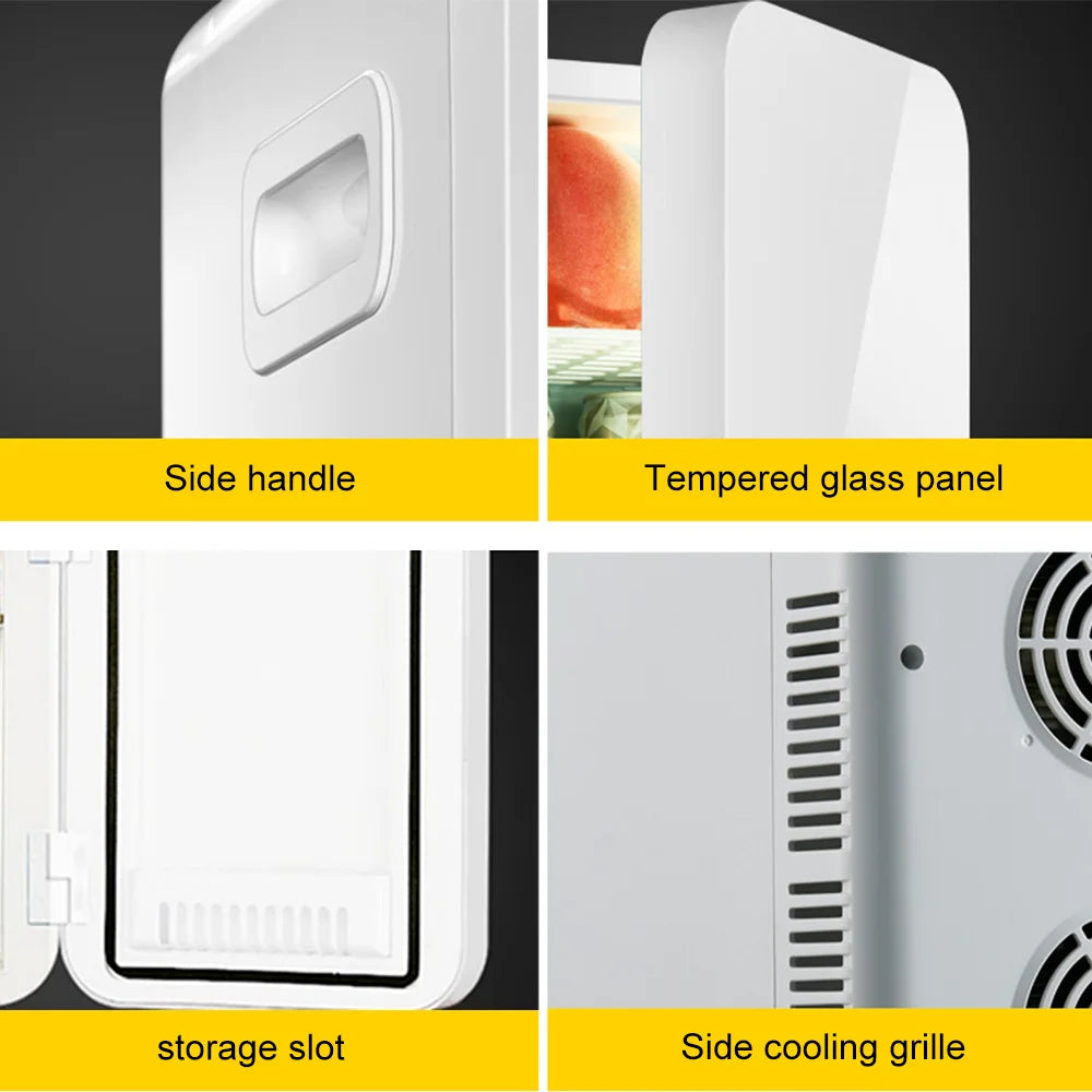 Portable Vehicle Refrigerator 8L Mini Compact Fridge