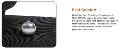 Gwong Ergonomic Office Chair Desk Chair with Folding Armrest Height-Adjustable Breathable Backrest Swivel Gaming Chair