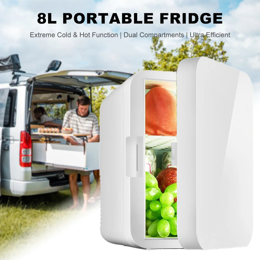 Portable Vehicle Refrigerator 8L Mini Compact Fridge