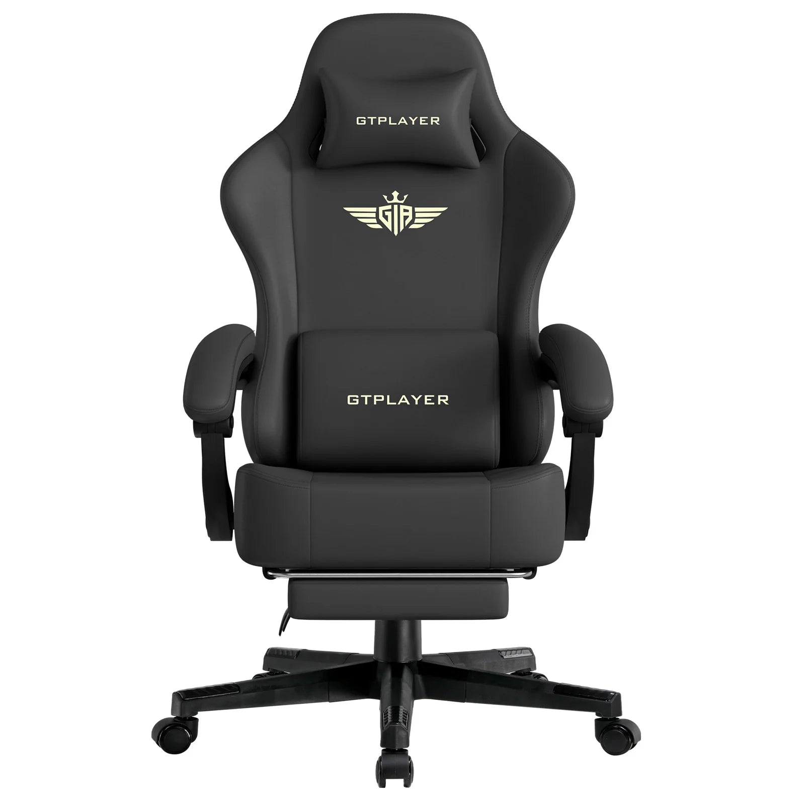 GTPLAYER Fabric Gaming Chair, Ergonomic Computer Chair with Footrest and Lumbar Support Height Adjustable Home Office Chair