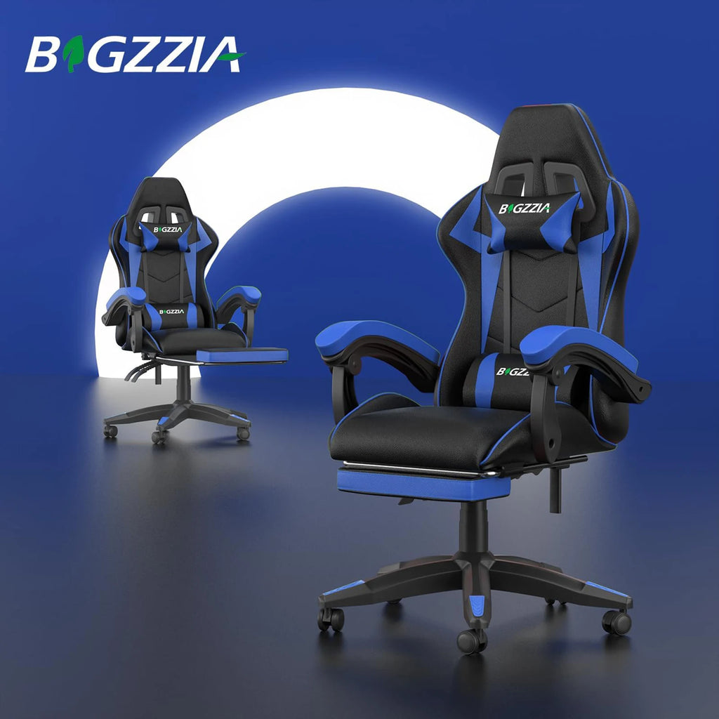 Ergonomic  Gaming Chair with Footrest Gamer Chairs Ergonomic with Lumbar Cushion Gaming Chair Height Adjustable Computer Chair