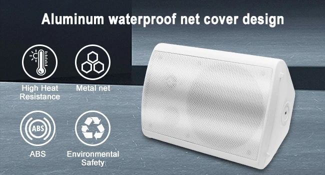 Herdio 6.5" 400W 2PCS Indoor Outdoor Waterproof Bluetooth Speakers Wall Mount Speakers