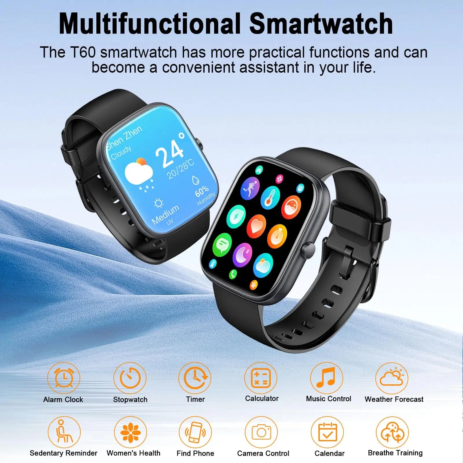 Smart Watch- IP68 Waterproof Fitness Smart Watch