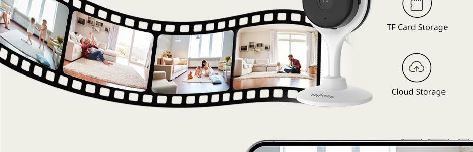BoyKeep Surveillance Camera 3MP 5/2.4GHz WiFi Indoor Home Security