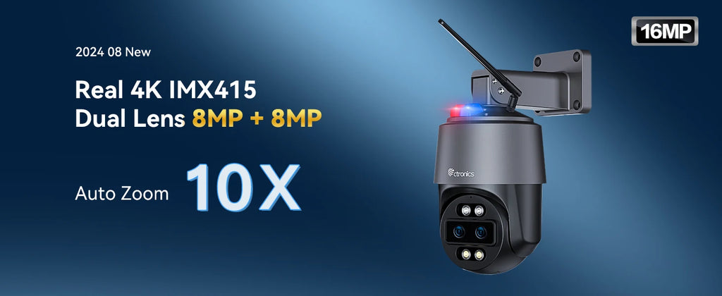 Ctronics Real 4K 8MP Surveillance Camera WiFi 5G Optical Zoom Security Camera