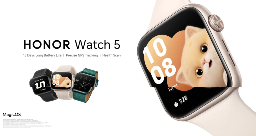 HONOR Watch 5, Smartwatch- AMOLED Screen