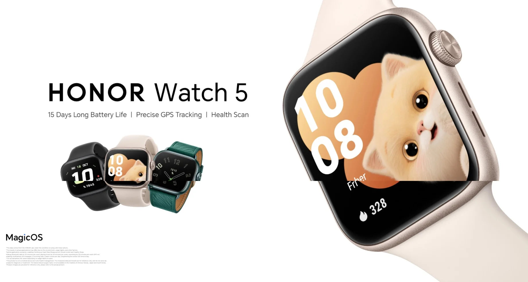HONOR Watch 5, Smartwatch- AMOLED Screen