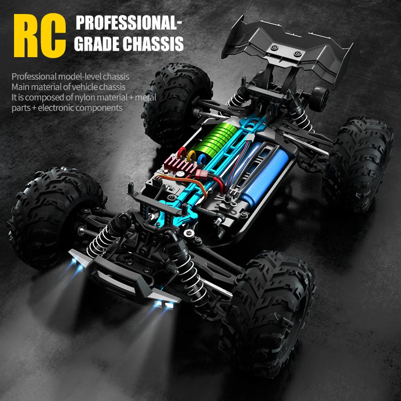 High Speed RC Car 1/16 4x4 Remote Control Brushless Vehicle 2.4G 4WD Electric Off-Road Drift Crawler Toys for Children