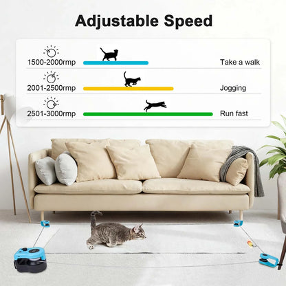 Cat Toys Automatic/Remote Control Cat Toy Interactive Cat Toy Cat Treadmill Adjustable Speed Simulated Cat Hunting Toy