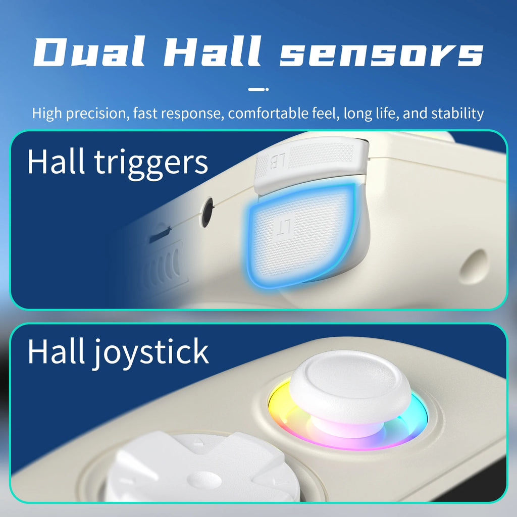 ANBERNIC RG Cube Retro Handheld Game Console 64bit Android 13 T820 3.95 Inch IPS Screen Hall Joystick RGB lighting effect