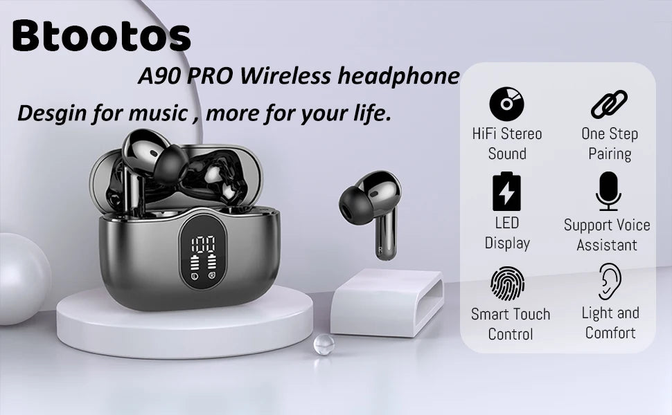 Wireless Earbuds with Bluetooth 5.3, In-Ear Headphones
