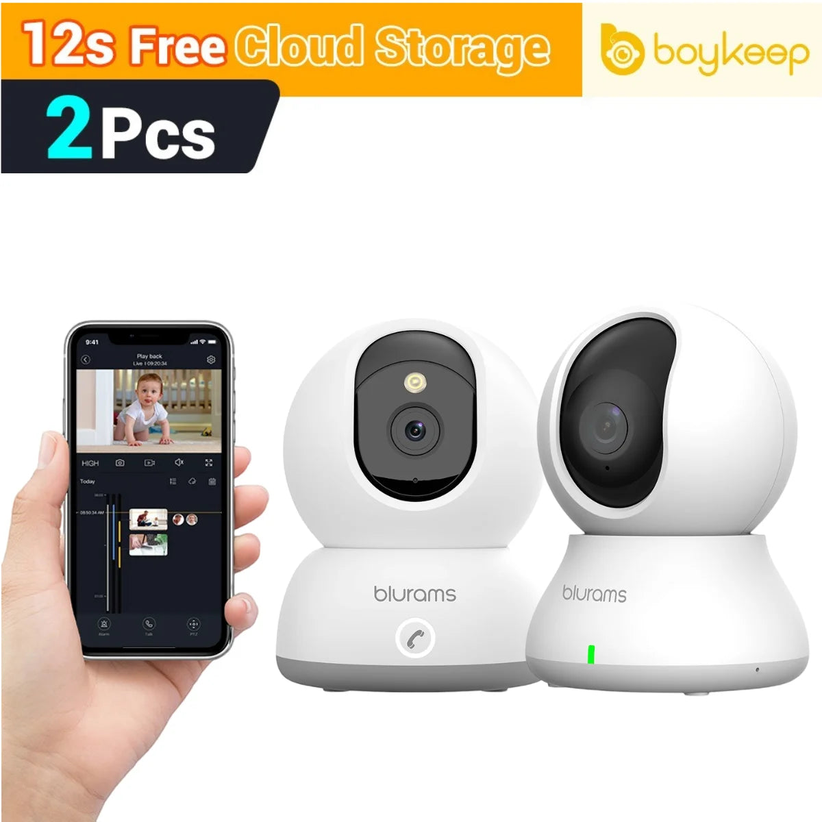 Baby Monitor Camera 2K HD Home Security Camera with Motion Detection and Two-Way Audio