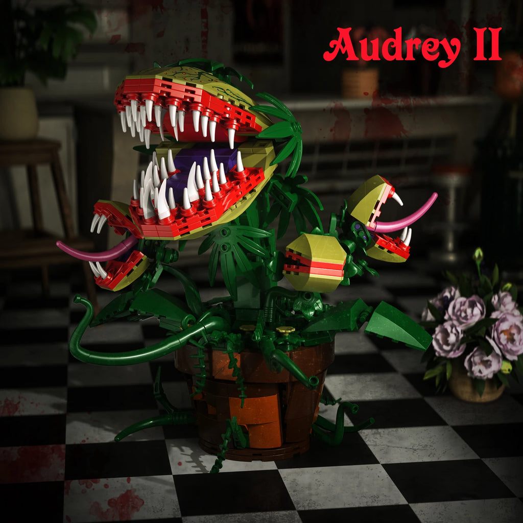 Piranha Plant Audrey II 2 Building Blocks Set Horrors Flower Shop Decoration (629PCS)