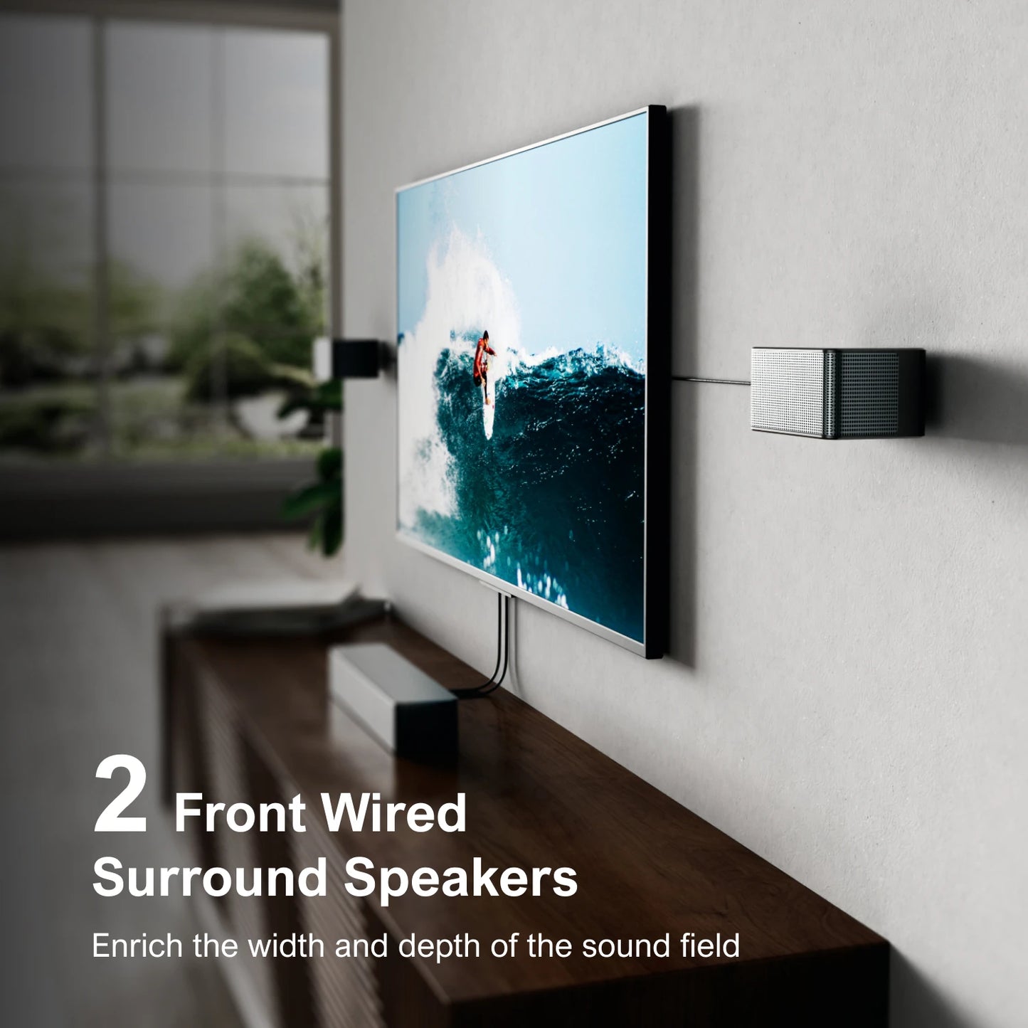 ULTIMEA Poseidon D80 7.1 Surround Soundbar with Dolby Atmos, Wireless Subwoofer & 4 Speakers, Home Theater System with APP Control
