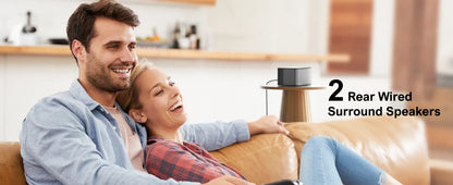 ULTIMEA Poseidon D80 7.1 Surround Soundbar with Dolby Atmos, Wireless Subwoofer&4 Speakers, Home Theater System with APP Control