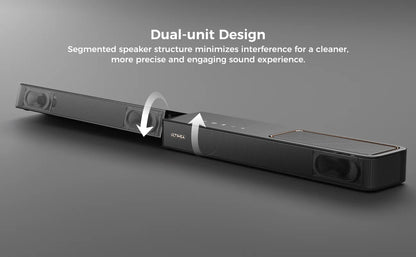 ULTIMEA Skywave F40 Boom 5.1.2ch Sound Bar with Dolby Atmos, Surround Sound System for TV with Subwoofer & 2 Surround Speakers