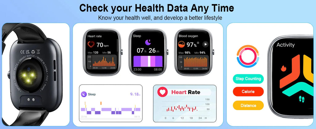 Smart Watch- IP68 Waterproof Fitness Smart Watch