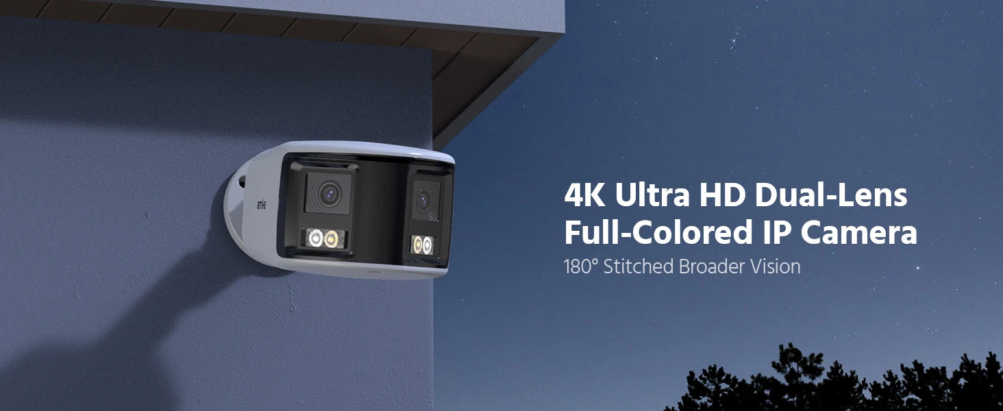ANNKE 4K 8MP POE Surveillance Camera Dual Lens outdoor POE camera