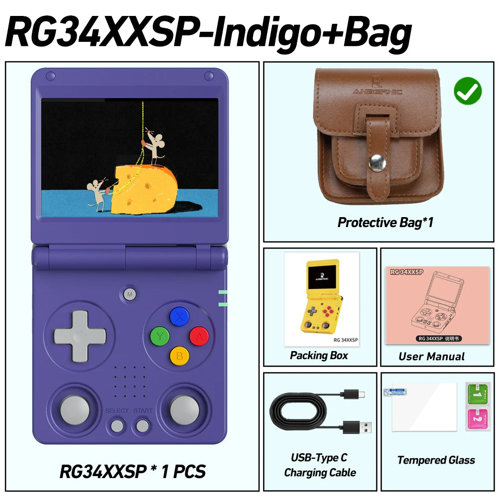 Anbernic RG34XXSP- Handheld Game Console