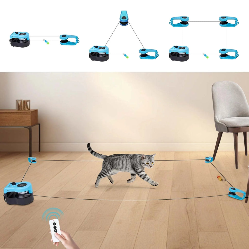Cat Toys Automatic/Remote Control Cat Toy Interactive Cat Toy Cat Treadmill Adjustable Speed Simulated Cat Hunting Toy