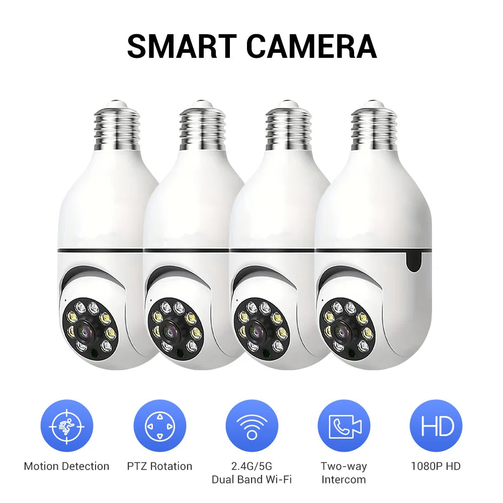 Light Bulb Security Cameras Outdoor Wireless WiFi Camera 5GHz
