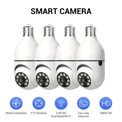 Light Bulb Security Cameras Outdoor Wireless WiFi Camera 5GHz