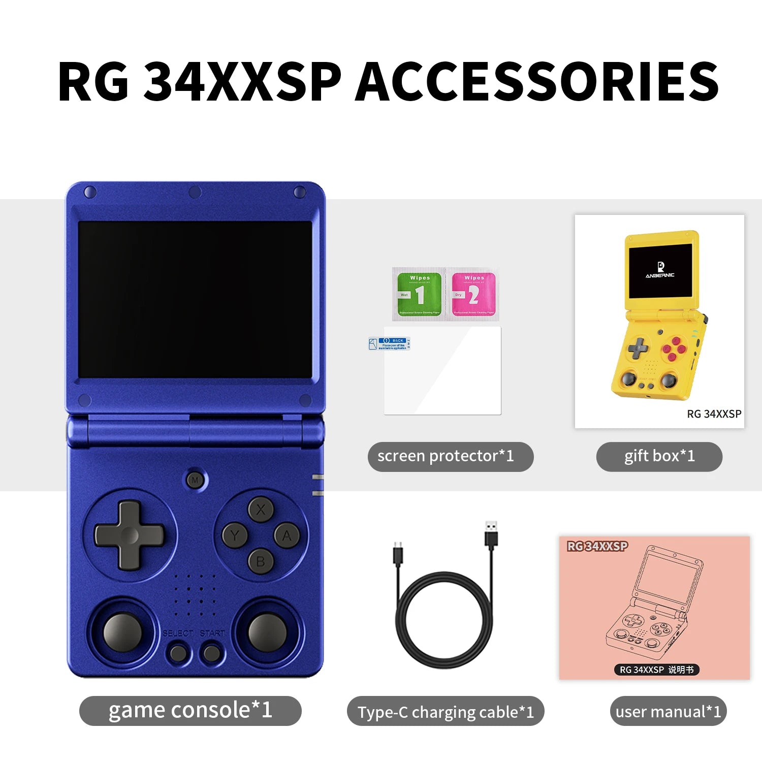 Anbernic RG34XXSP- Handheld Game Console