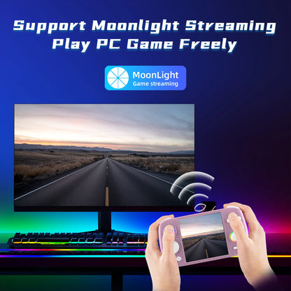 ANBERNIC RG Cube Retro Handheld Game Console 64bit Android 13 T820 3.95 Inch IPS Screen Hall Joystick RGB lighting effect