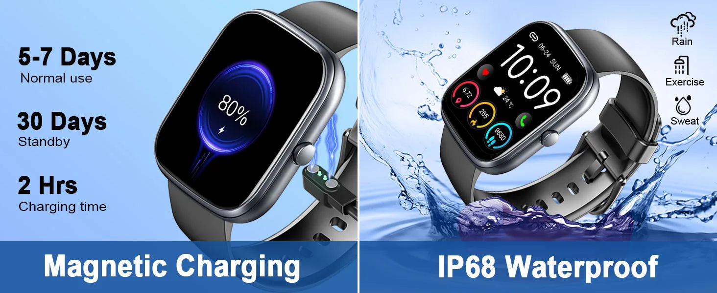 Smart Watch- IP68 Waterproof Fitness Smart Watch