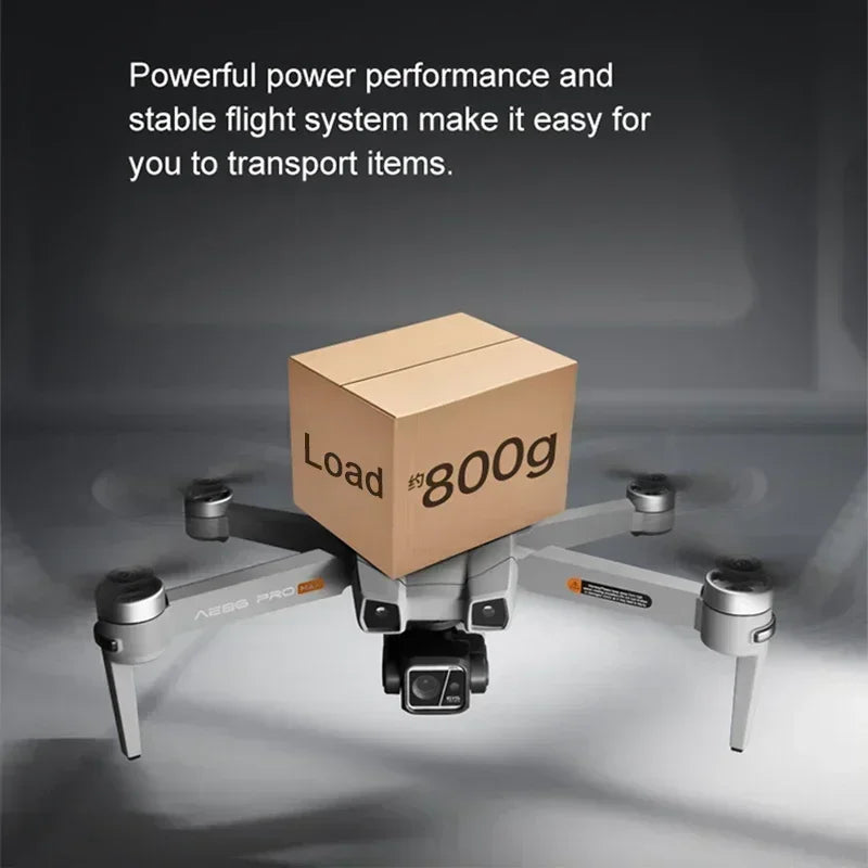 Professional Drone AE86 PRO MAX- Dual Camera GPS Obstacle Avoidance Drone with LED Screen