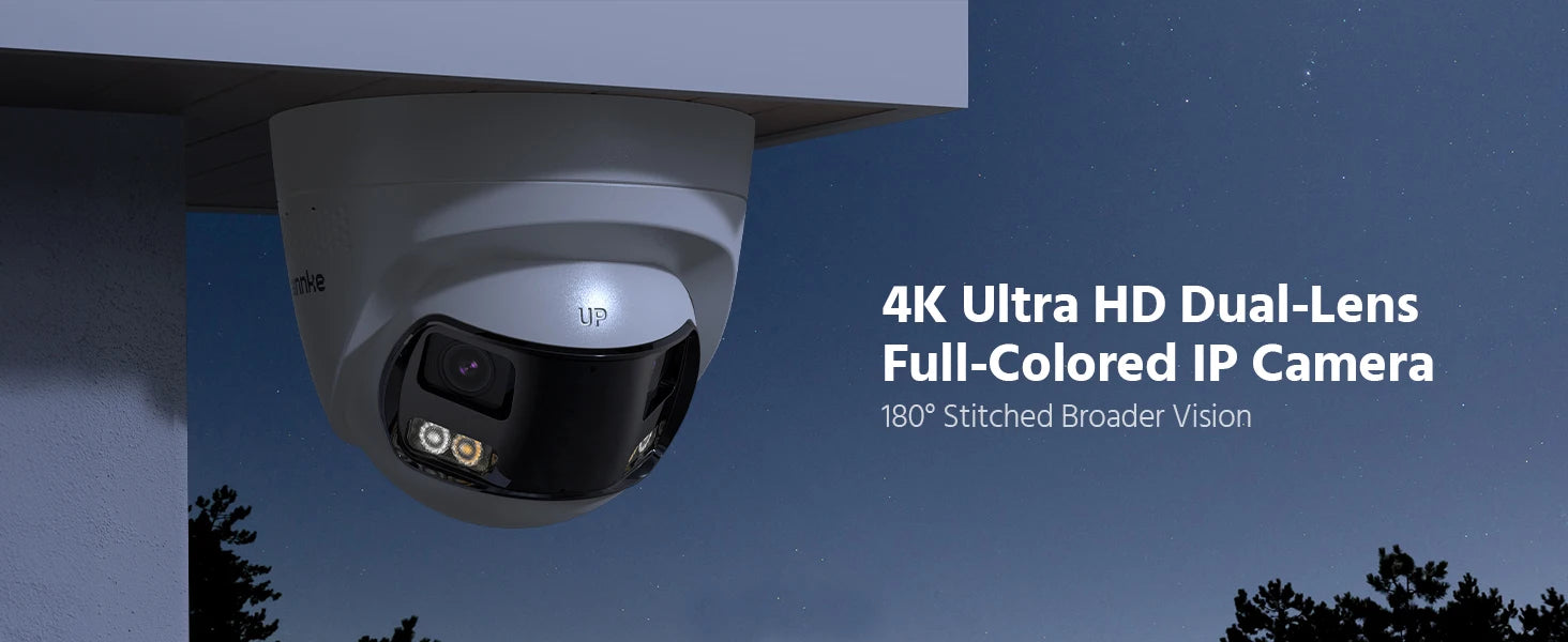 ANNKE 4K 8MP POE Surveillance Camera Dual Lens outdoor POE camera