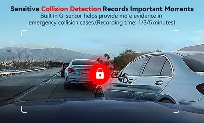 REDTIGER A4 Dash Camera Front and Rear 4K Dash Cam Drive Recorder