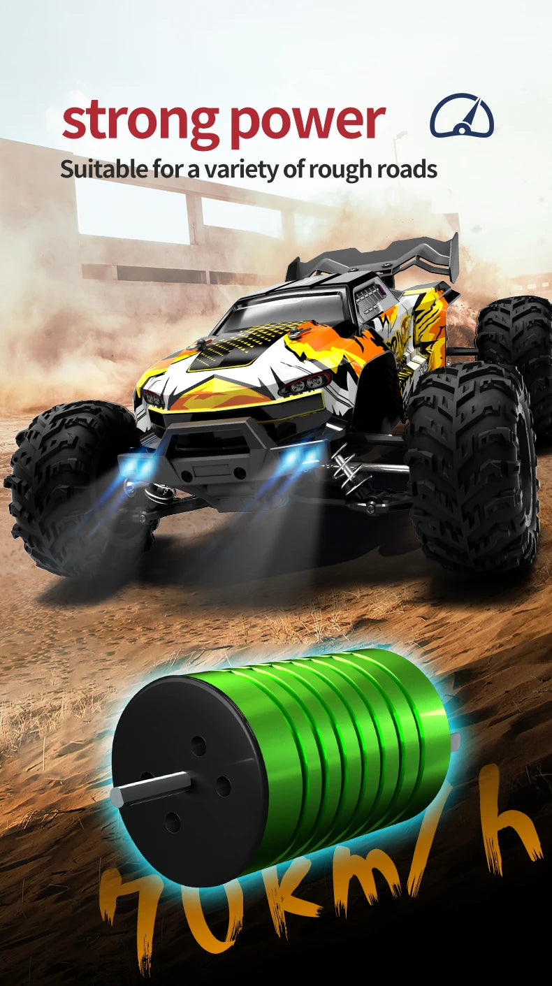 High Speed RC Car 1/16 4x4 Remote Control Brushless Vehicle 2.4G 4WD Electric Off-Road Drift Crawler Toys for Children
