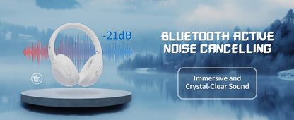 ATTACK SHARK G300 Wireless Bluetooth Headphone with ENC Noise Cancellation, Rechageable Over Ear Headset, 3.5MM Audio Jack