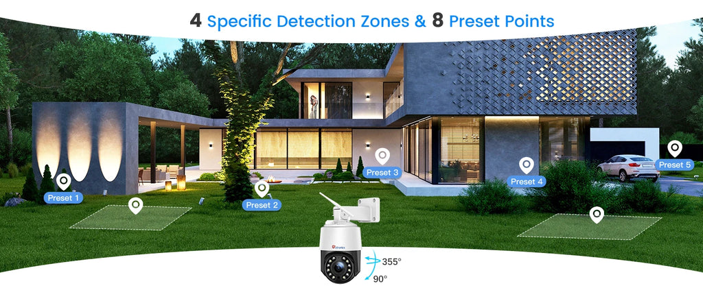 Ctronics Real 4K 8MP Surveillance Camera WiFi 5G Optical Zoom Security Camera