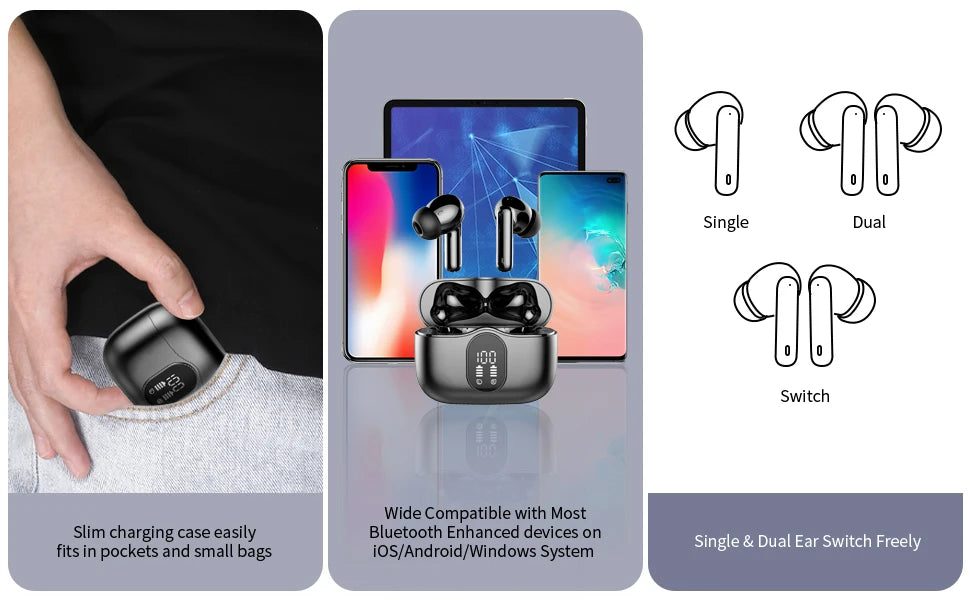 Wireless Earbuds with Bluetooth 5.3, In-Ear Headphones