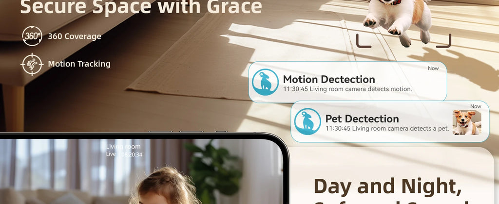 Baby Monitor Camera 2K HD Home Security Camera with Motion Detection and Two-Way Audio