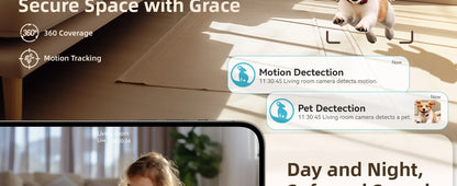 Baby Monitor Camera 2K HD Home Security Camera with Motion Detection and Two-Way Audio