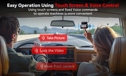 REDTIGER A4 Dash Camera Front and Rear 4K Dash Cam Drive Recorder