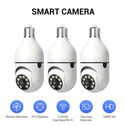 Light Bulb Security Cameras Outdoor Wireless WiFi Camera 5GHz