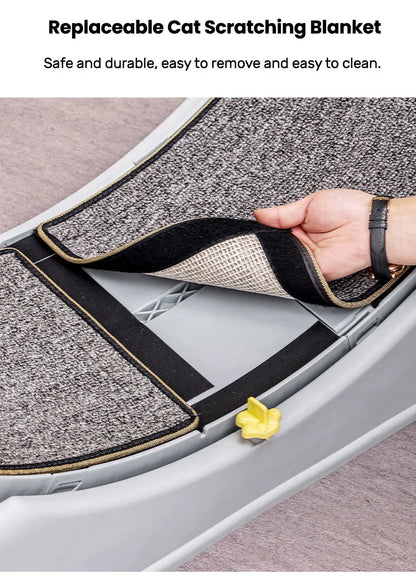 Cat Running Exercise Wheel Treadmill, Ultra-Quiet Safety Cat Training Toy with and Locking Mechanism,Removable Carpeted Runway